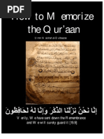 How to Memorize the Quran