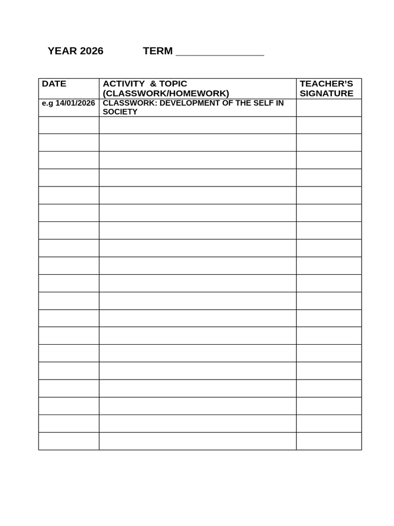 2026 Learner's Activity Book Index Page | PDF