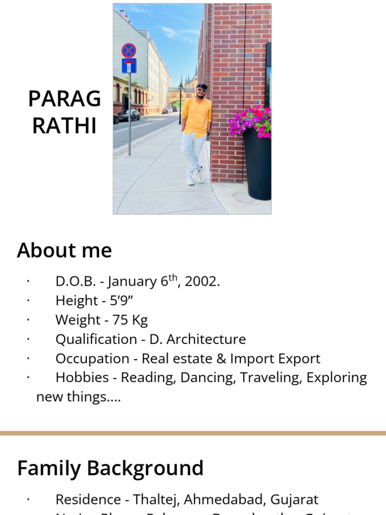 Personal Profile of Parag Rathi | PDF