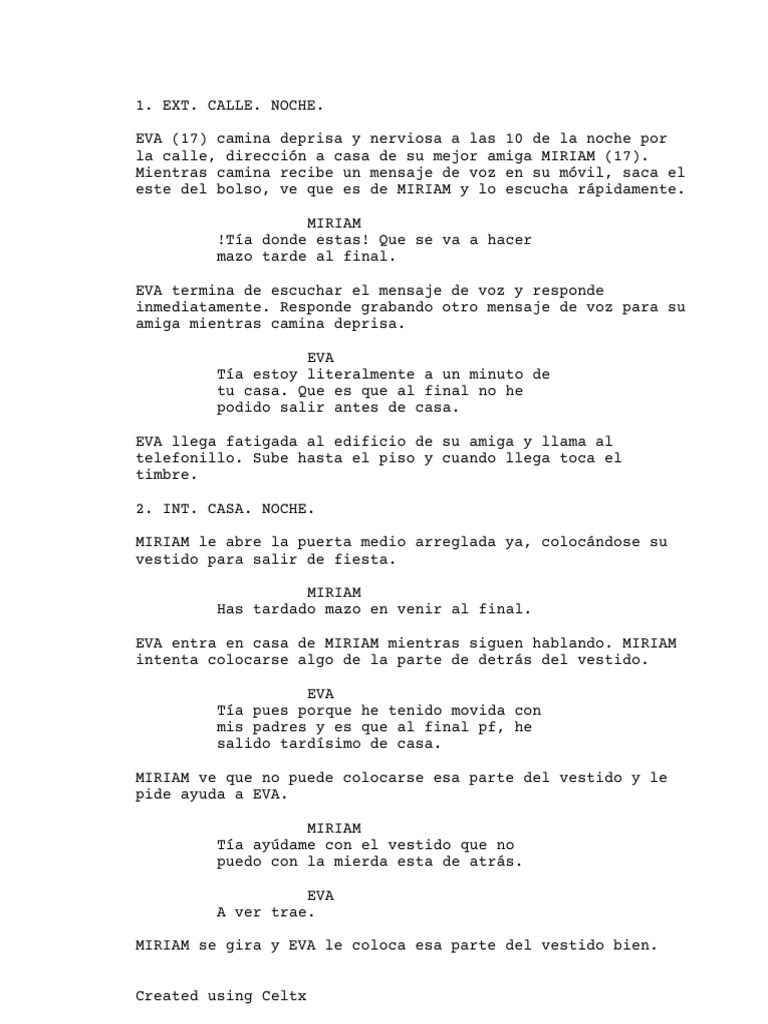 Script Ojala Nunca (9) | PDF