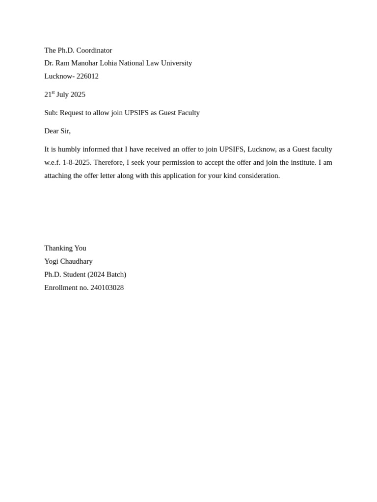 Application to Hod | PDF