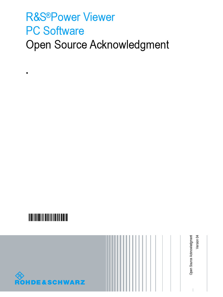 R&S Power Viewer Open Source Acknowledgment | PDF | Library (Computing ...