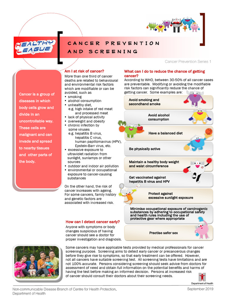 Cancer Prevention and Screening Guide | PDF | Cancer | Causes Of Death