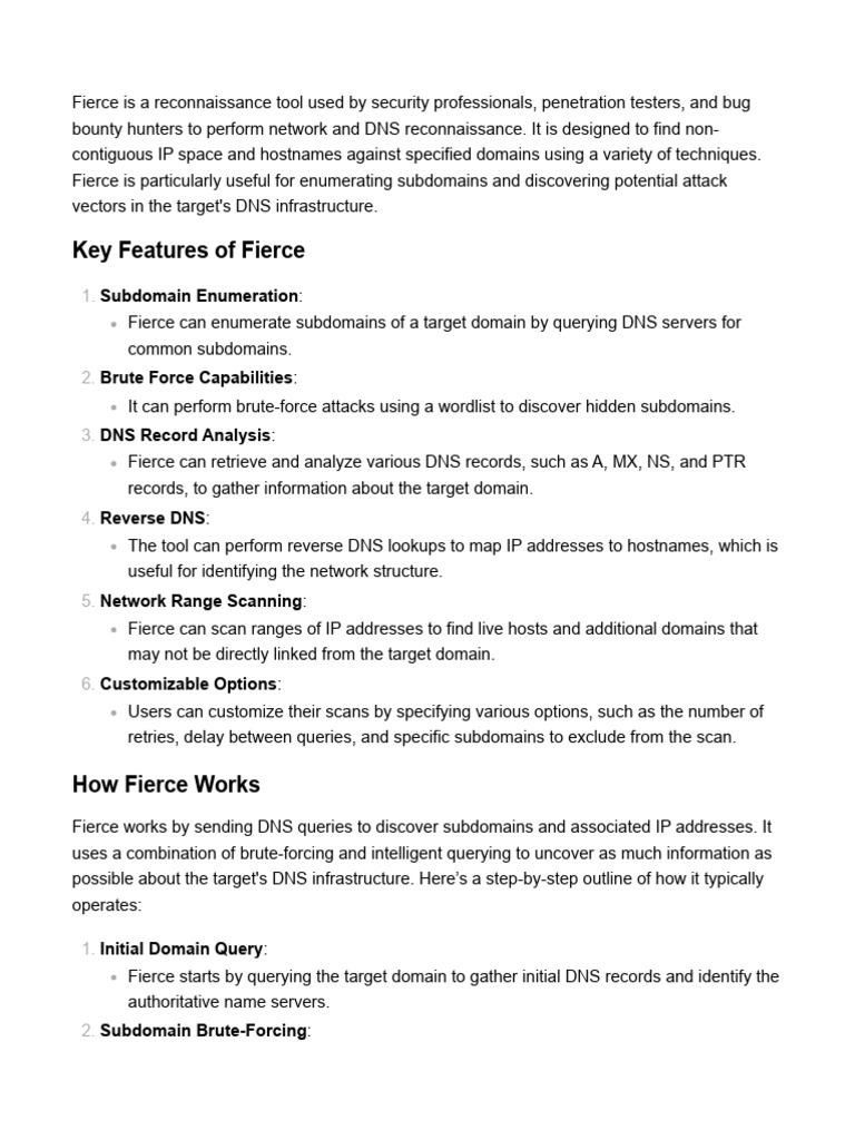 Fierce | PDF | Domain Name System | Communications Protocols