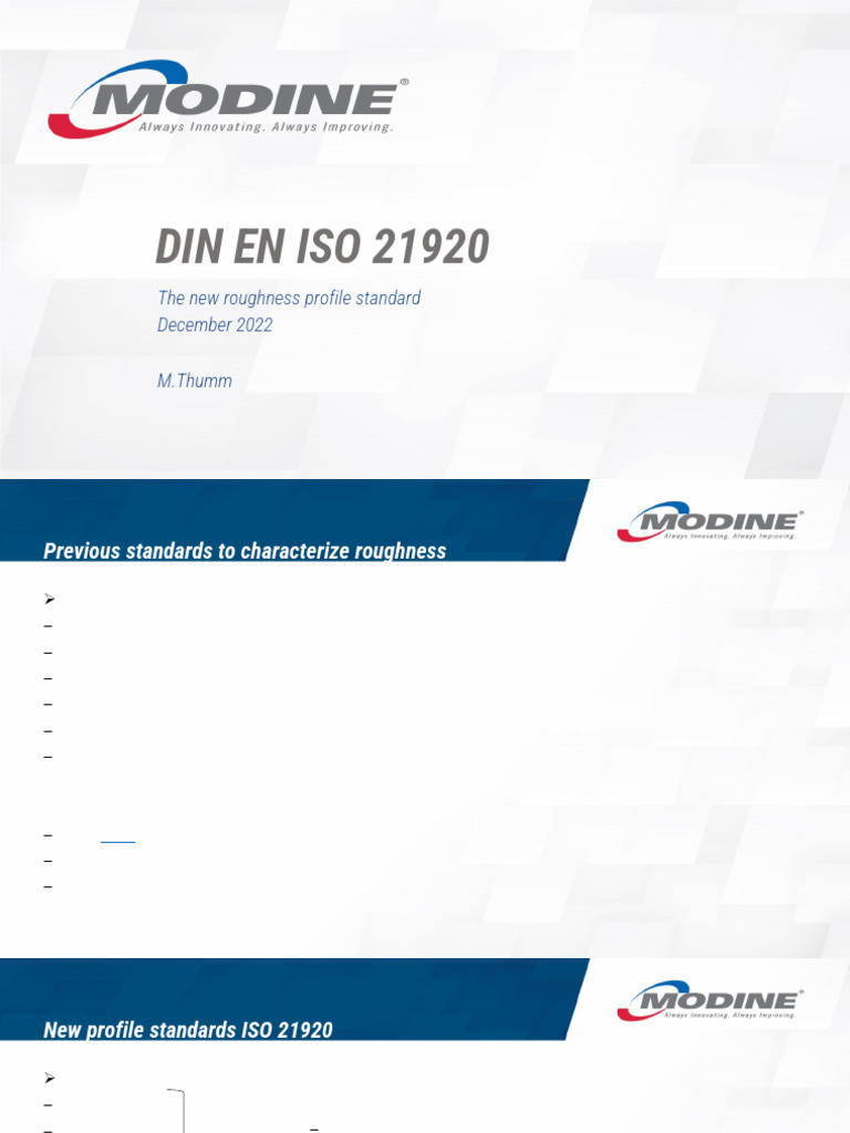 New ISO 21920 Roughness Standards Overview | PDF | Surface Roughness ...