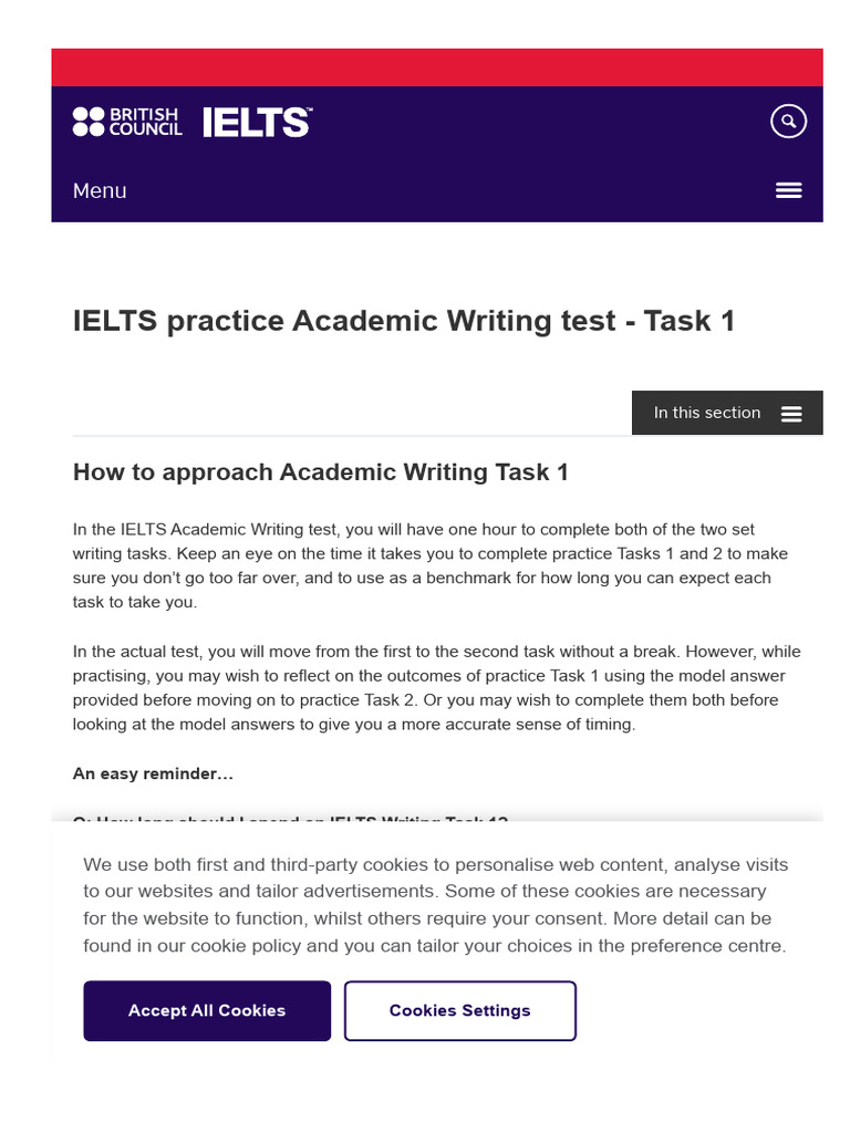 IELTS Academic Writing Task 1 Guide | PDF | International English ...