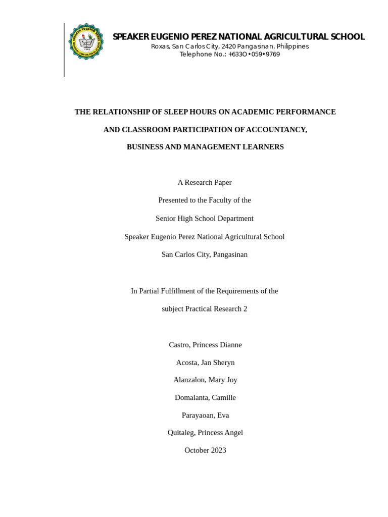 Sleep Hours and Academic Performance Analysis | PDF | Sleep Deprivation ...