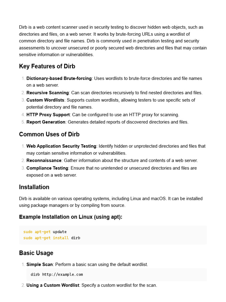 dirb | PDF | Networking | Internet & Web
