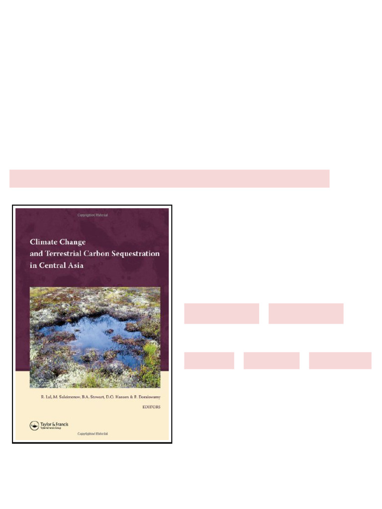(Ebook) Climate Change and Terrestrial Carbon Sequestration in Central ...