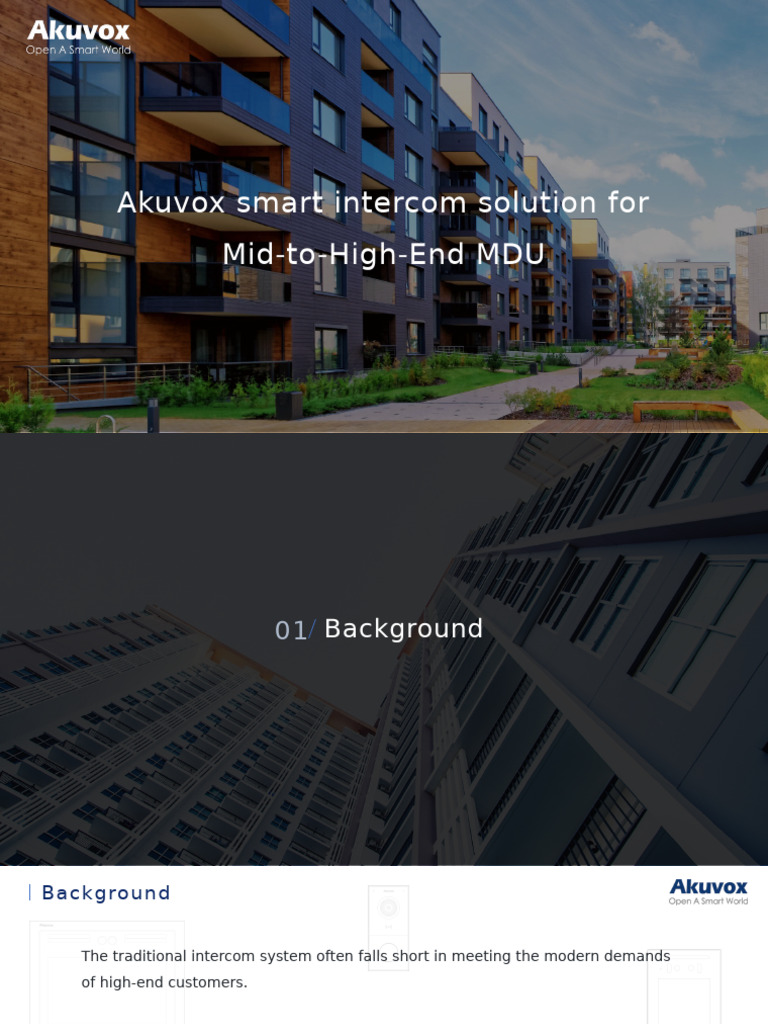Akuvox Smart Intercom Solution for Mid-To-High-End MDU | PDF ...