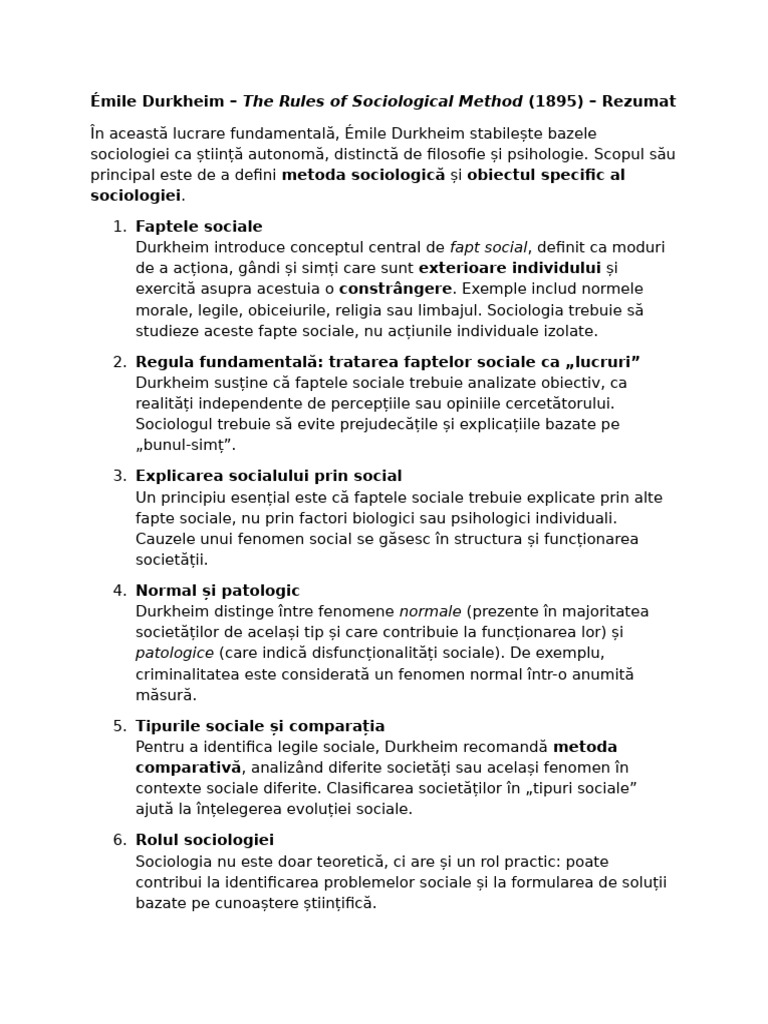 The Rules of Sociological Method | PDF