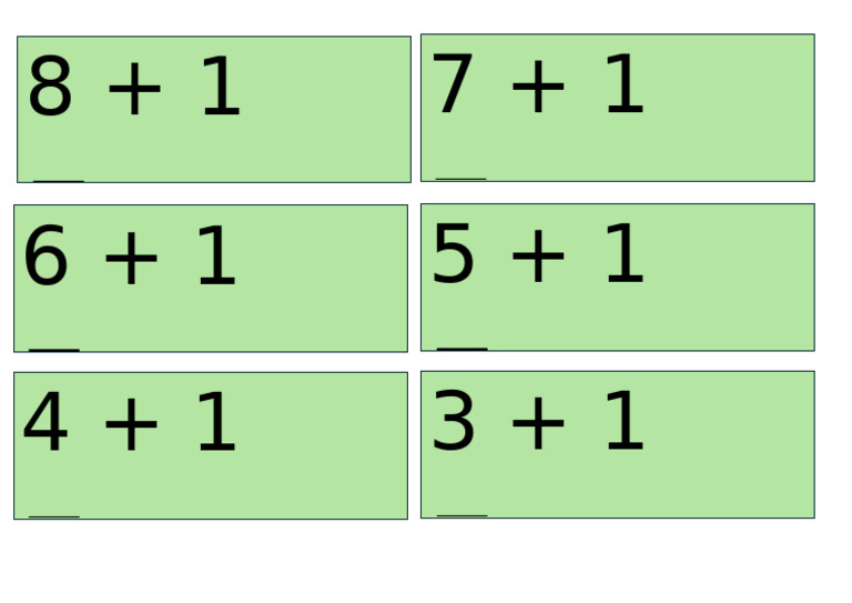 Addition Flash Cards-1 | PDF