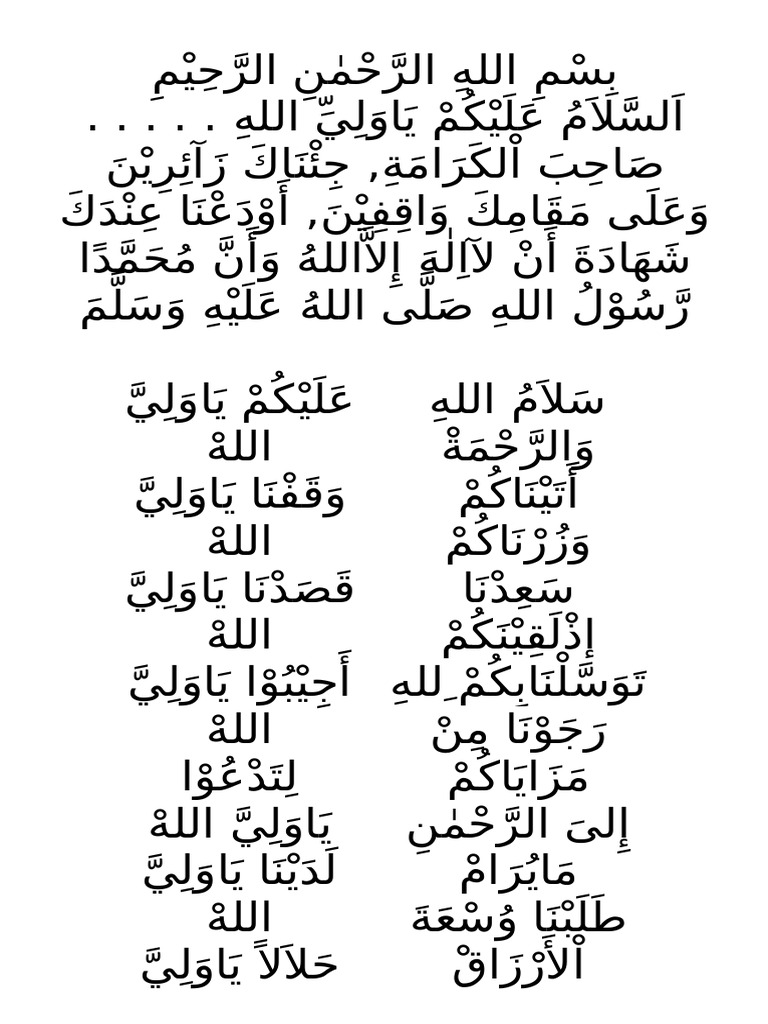 Doa Ziarah Wali Saja | PDF