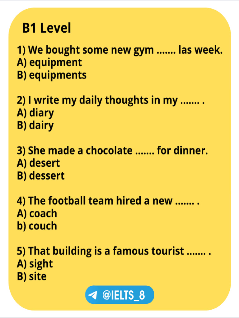 English Level Test | PDF