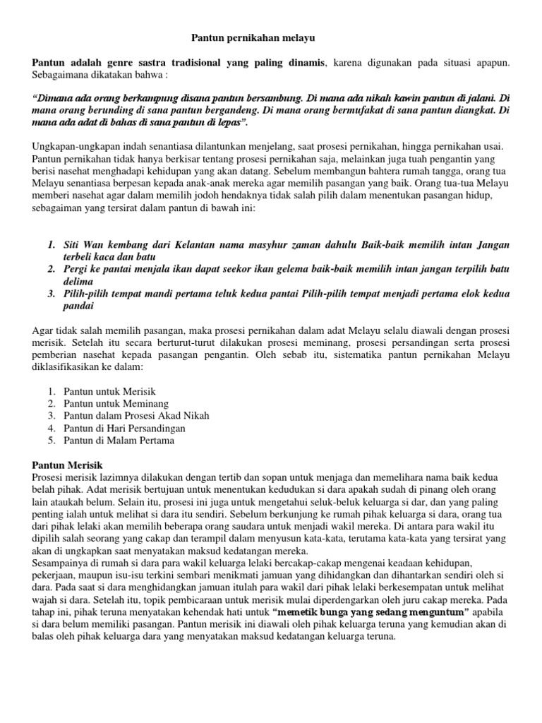 Pantun Malam Minggu Pantun t