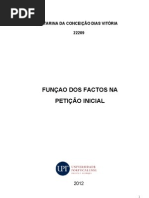 trabalho final factos na petiçao inicial
