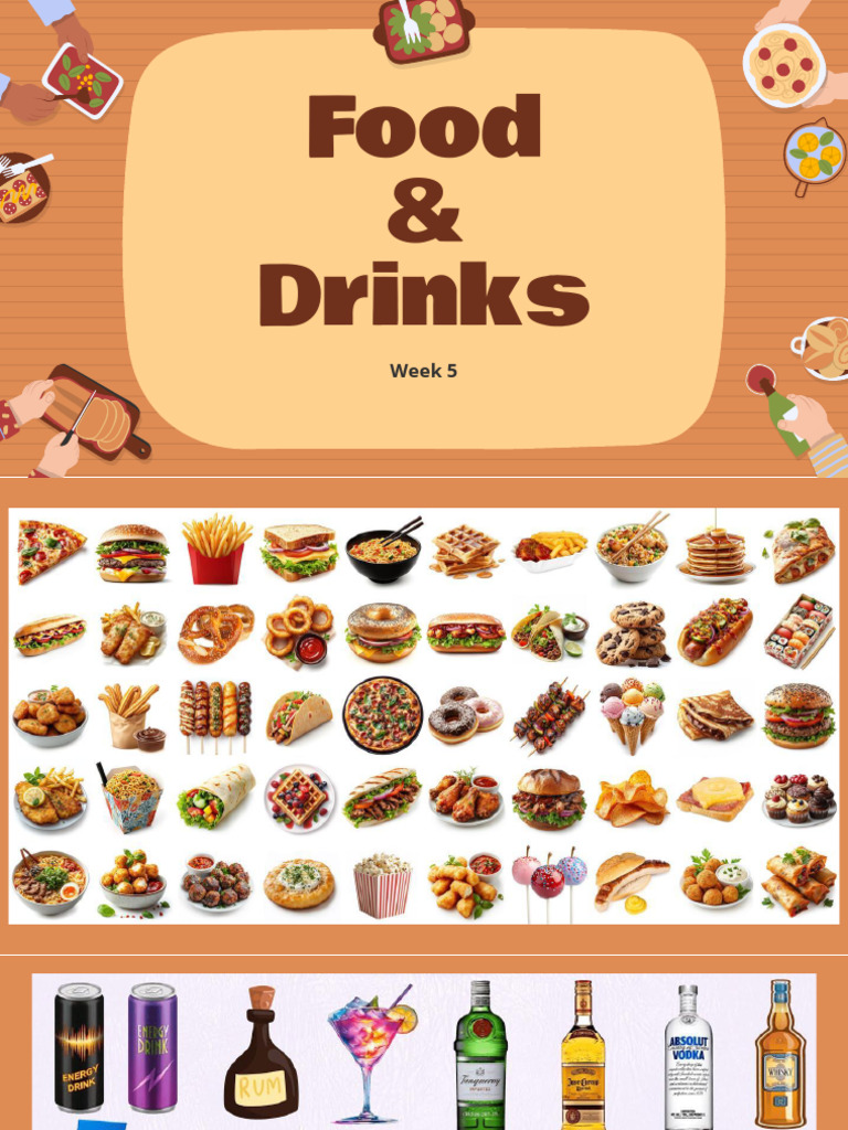 Food and Drink Vocabulary Guide | PDF