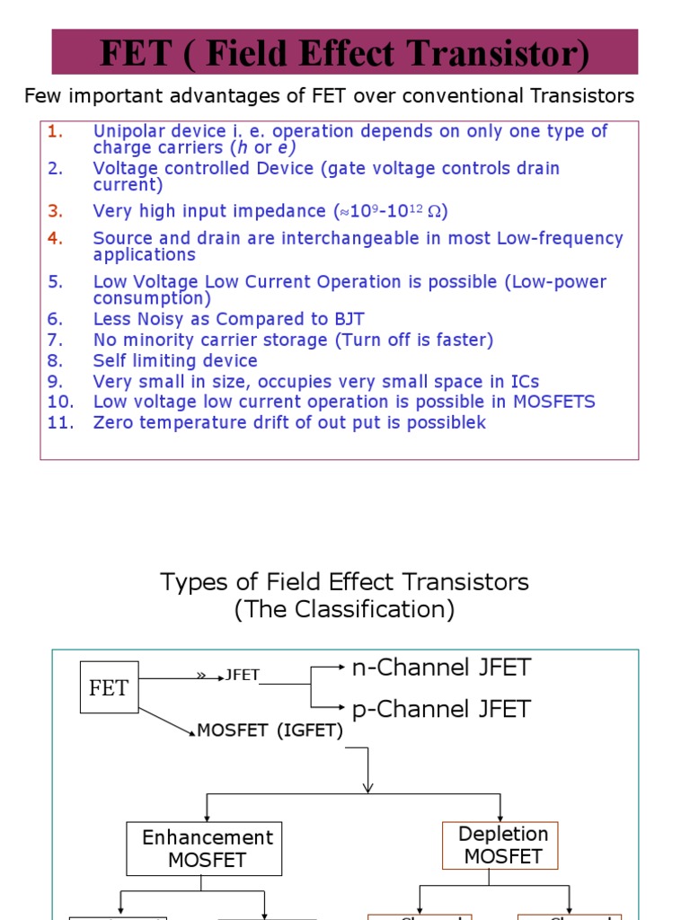 Fet Basics 1 Pdf Field Effect Transistor Mosfet
