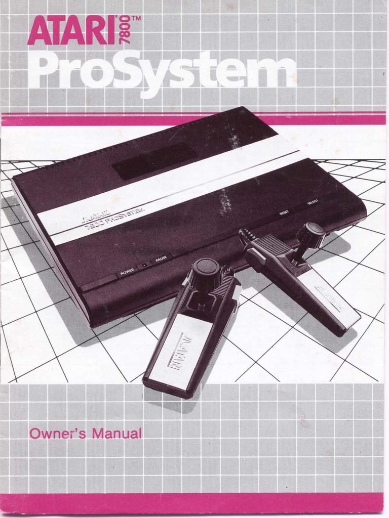 NOTICE 100% ORIGINALE CONSOLE ATARI 7800 PRO SYSTEM BEDIENUNGSANLEITUNG