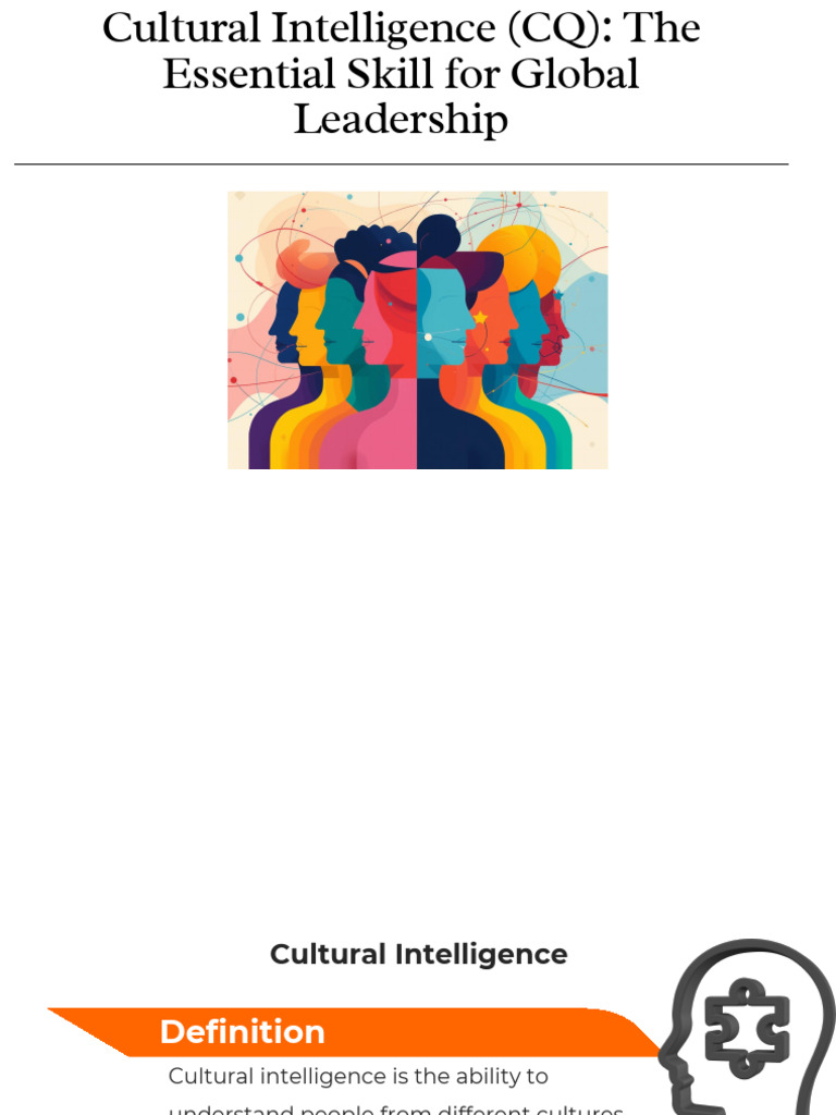 Cultural Intelligence: Key to Global Leadership | PDF | Intelligence ...