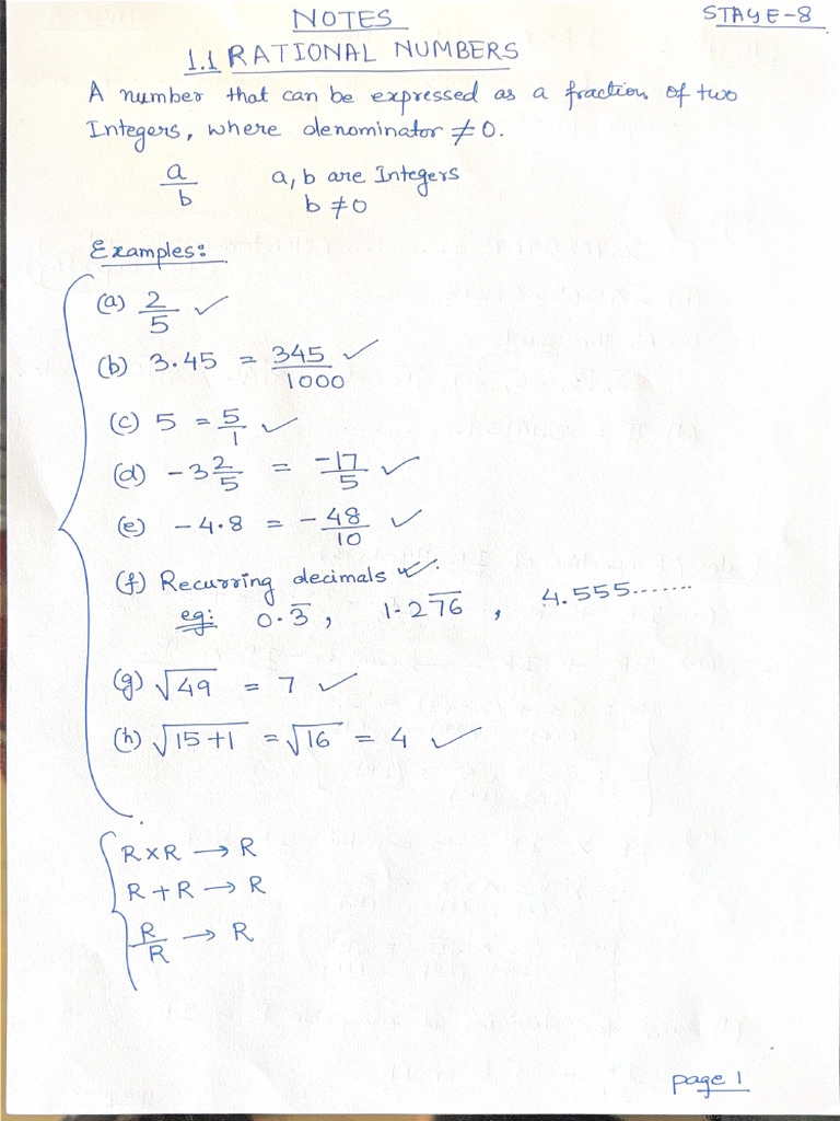 1.1 Rational Numbers | PDF