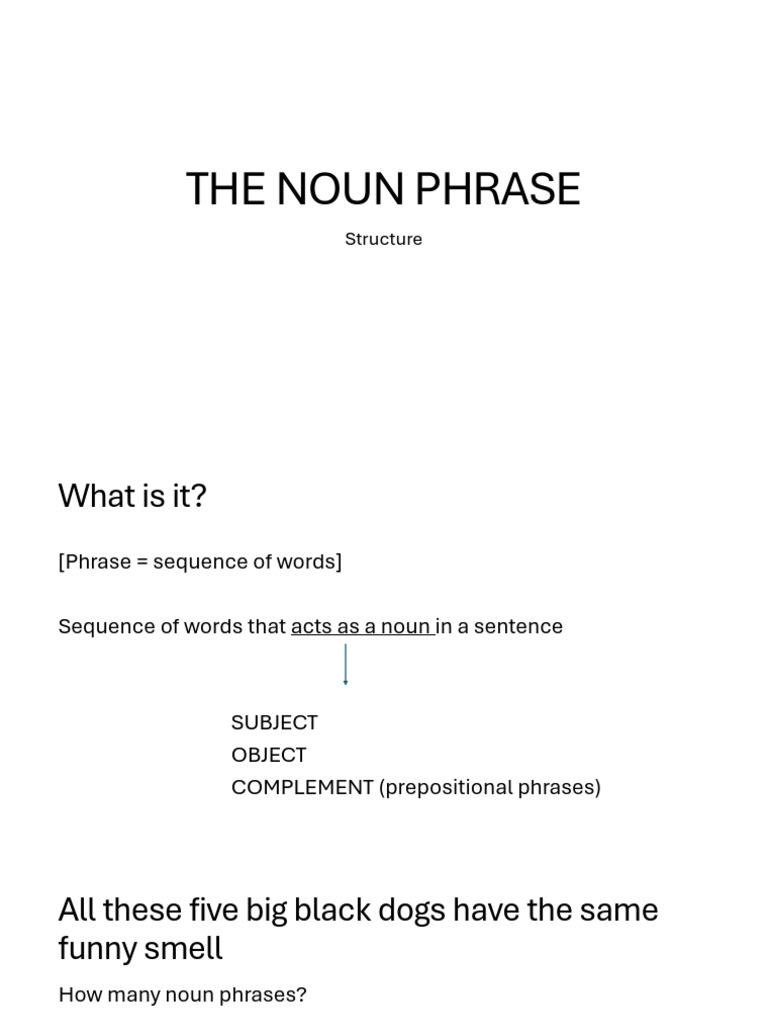 Understanding Noun Phrases and Determiners | PDF | Adjective | Noun