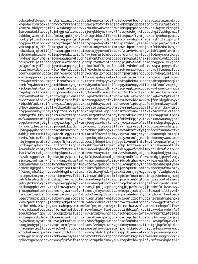 Random Character Sequence Document | PDF
