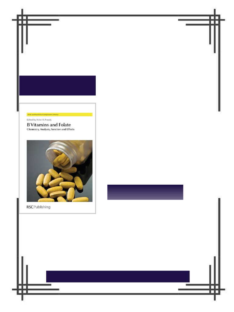 B Vitamins and Folate Chemistry Analysis Function and Effects 2nd ...
