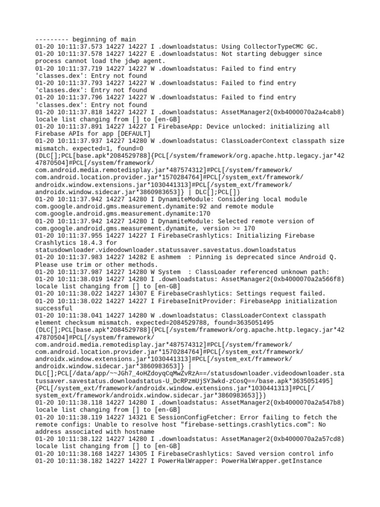 SS_logcat_1_20_10_11_38 | PDF | Microsoft Windows | Mobile Software
