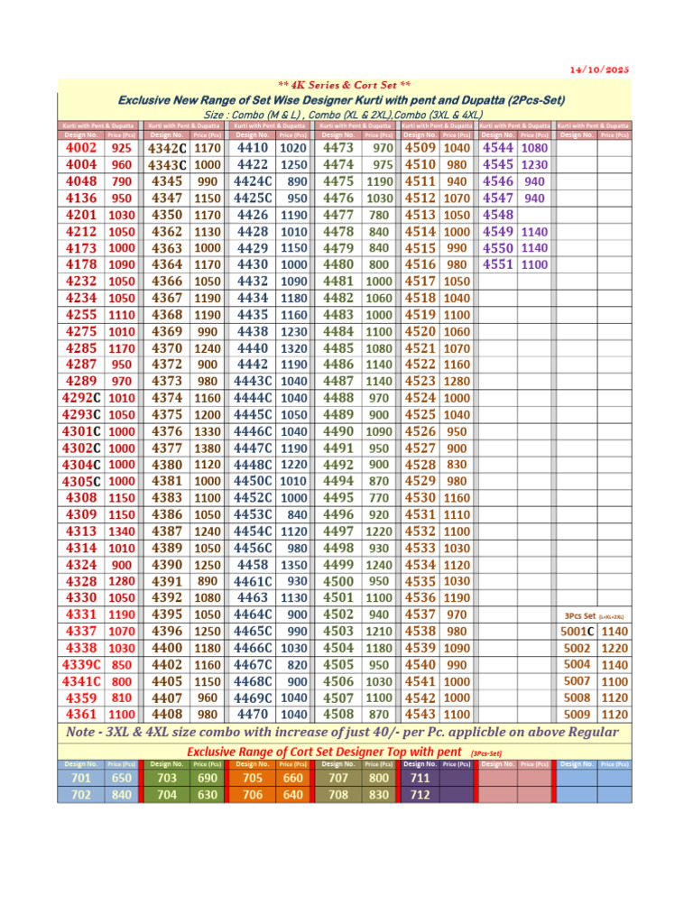 4K Series Price List 14 Oct 25 (1) | PDF