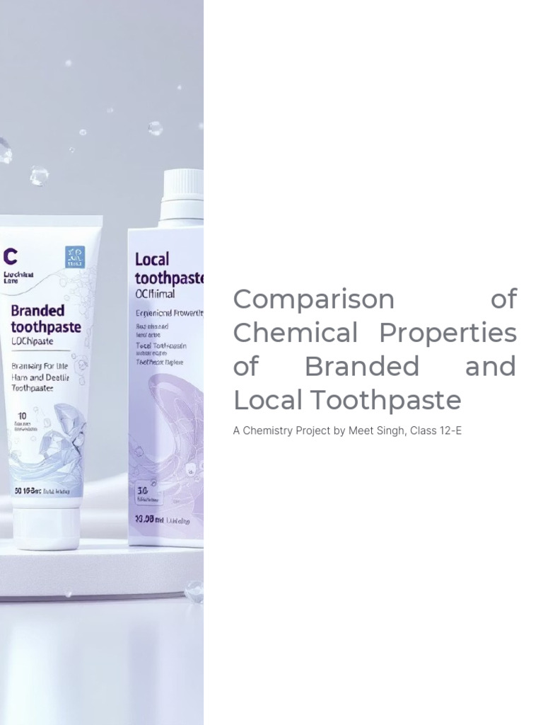 Toothpaste Chemical Properties Comparison | PDF | Tooth Enamel | Ph