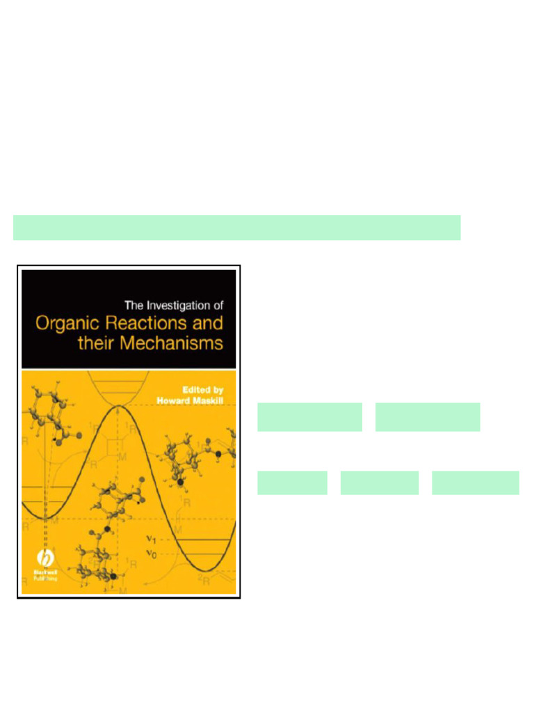 (Ebook) Investigation of Organic Reactions and Their Mechanisms by ...