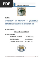 SBP Last Three Quarterly Reports 2011-12