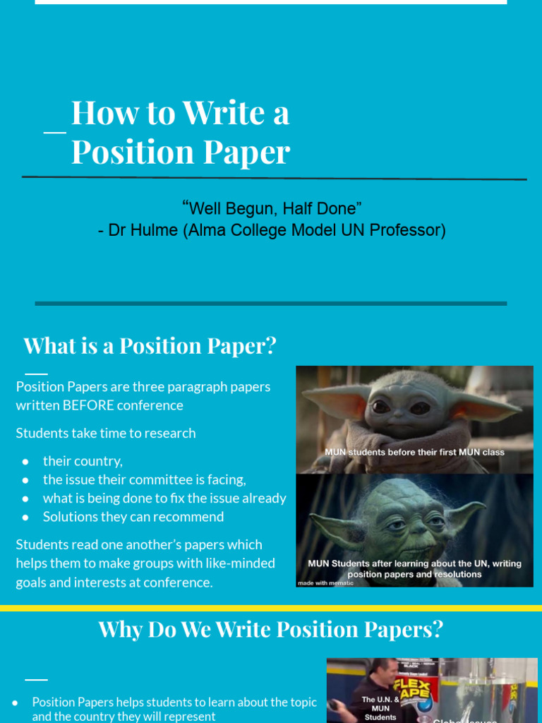 Writing Effective Position Papers | PDF | Paragraph | United Nations