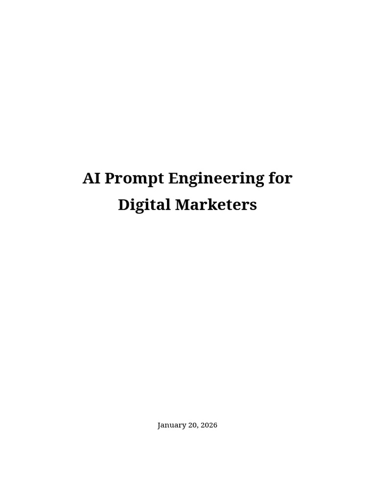 AI Prompt Engineering for Digital Marketers: A Must-Have Skill | PDF ...