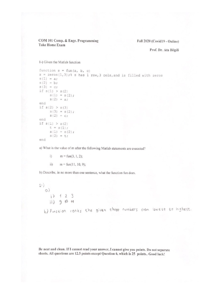 Oktay Alan_820140212_COM 101 Comp. & Engr. Programming | PDF