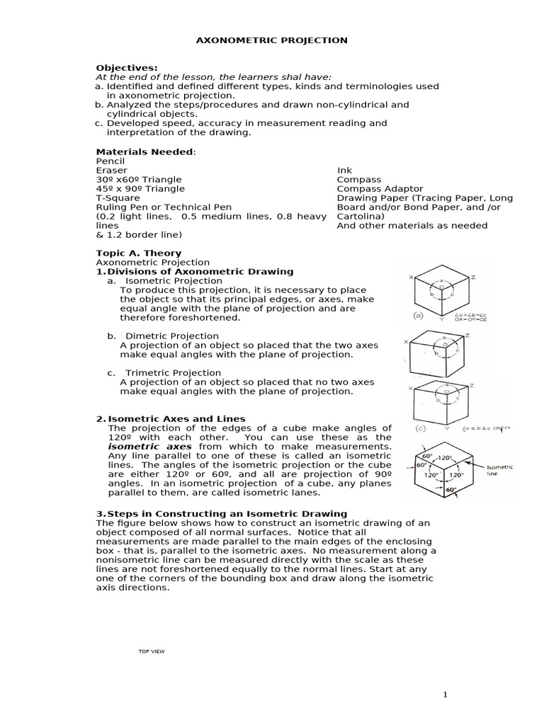 Axonometric Projection Techniques | PDF | Classical Geometry ...