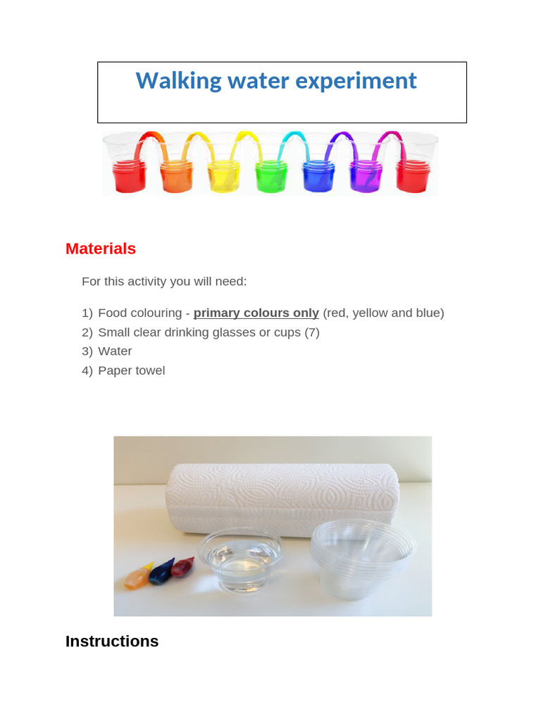 Experiments With Water | PDF