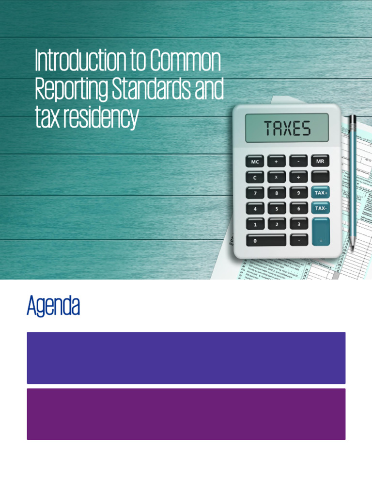 CRS and Tax Residency Overview for DIFC | PDF