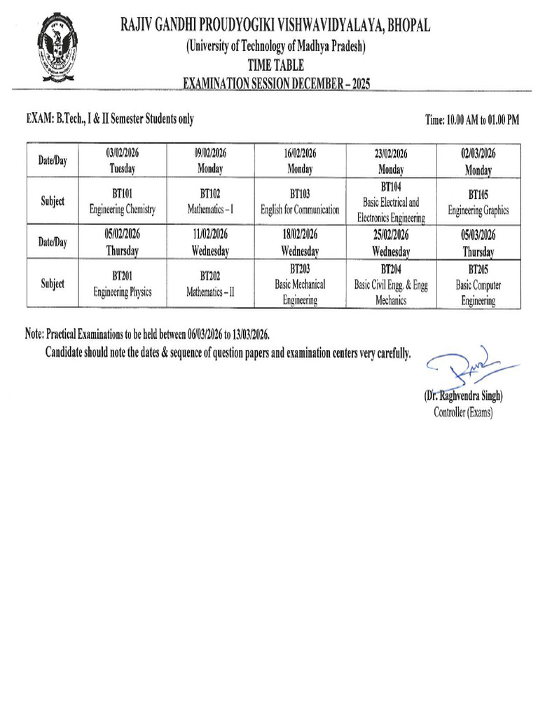 Timetable | PDF