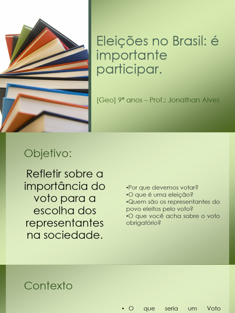 Importância do Voto nas Eleições Brasileiras | PDF