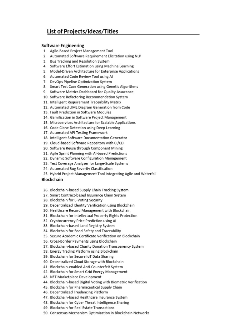 Innovative Software Engineering Projects | PDF | Internet Of Things ...