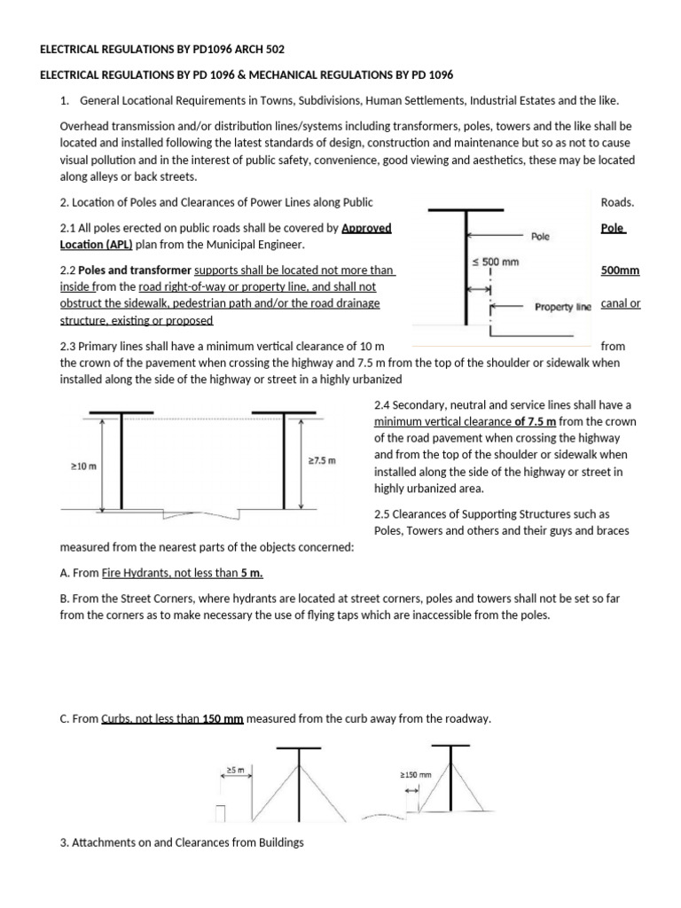 Electrical Regulation by PD 1096 ARCH 502 | PDF | Electric Current ...