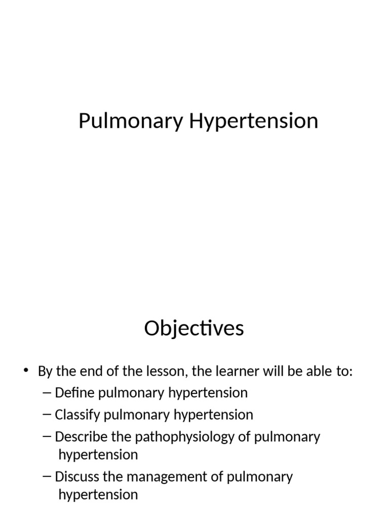 Understanding Pulmonary Hypertension | PDF | Blood Pressure | Hypertension