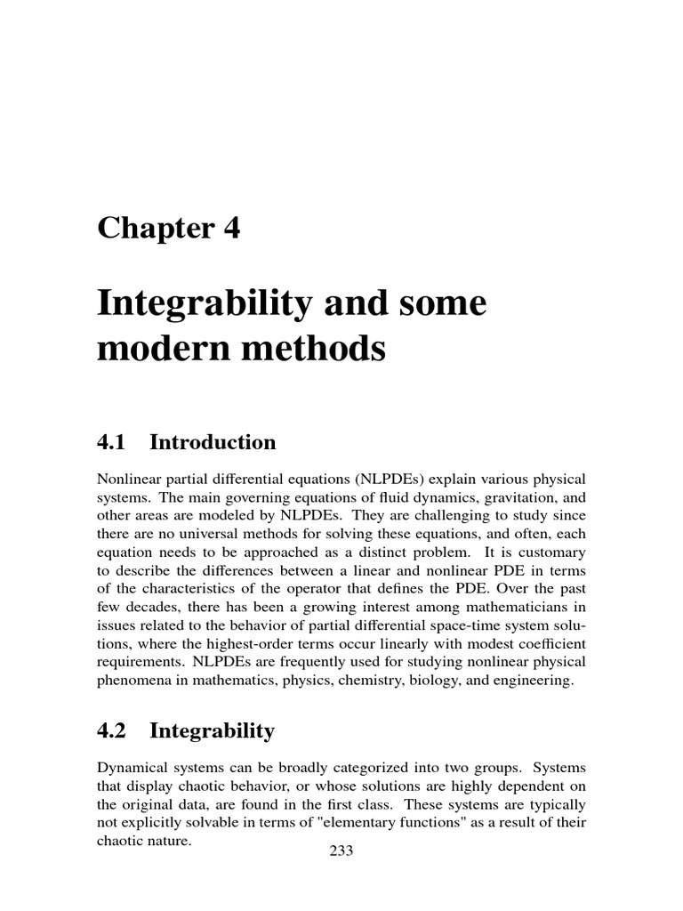 Integrability of Nonlinear PDEs Explained | PDF | Partial Differential ...