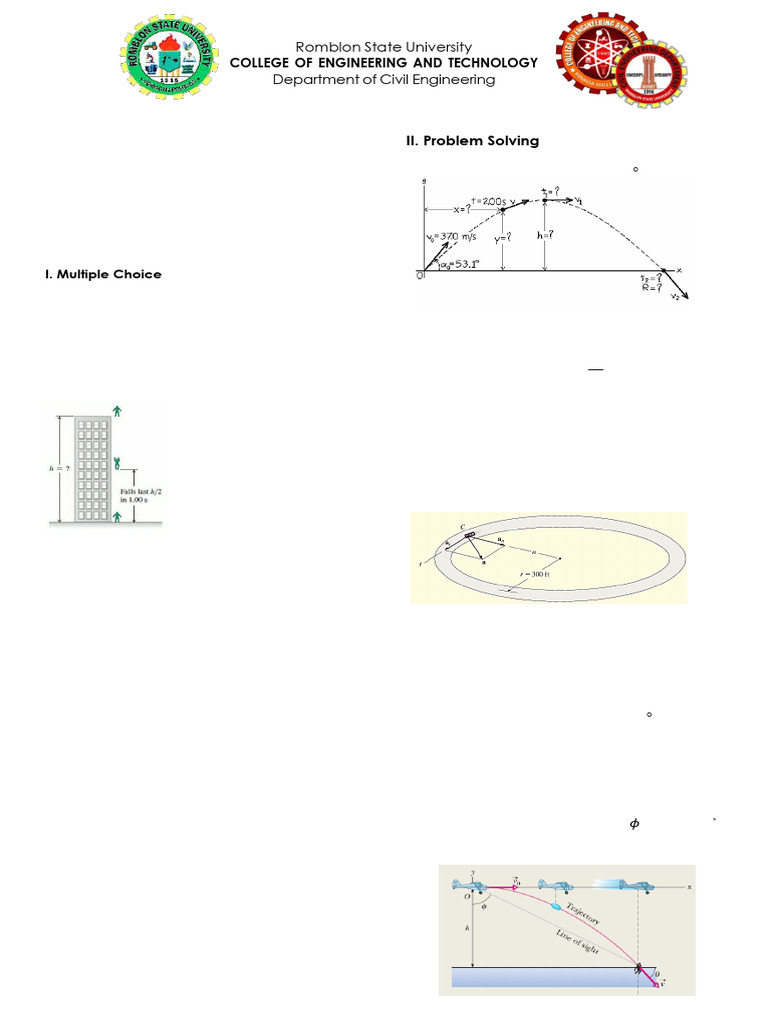 Probset 3 | PDF | Acceleration | Dynamics (Mechanics)