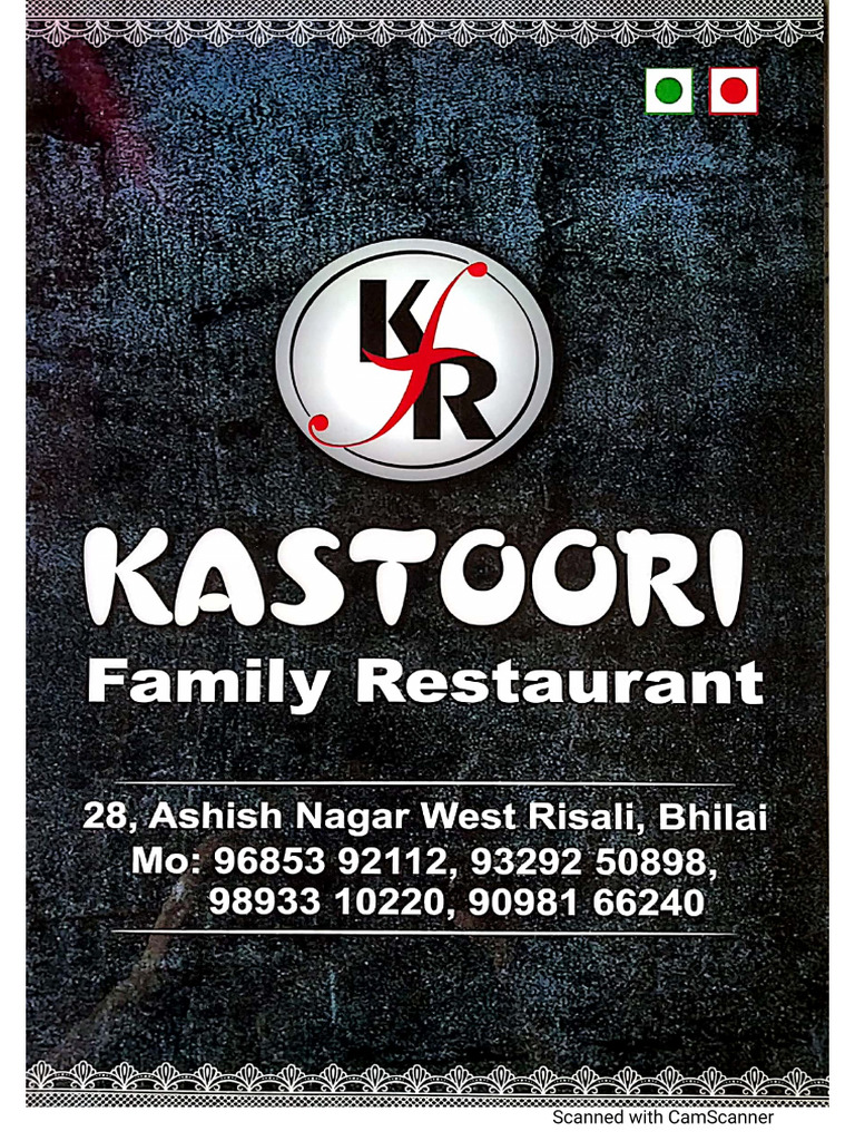Kastoori Menu | PDF