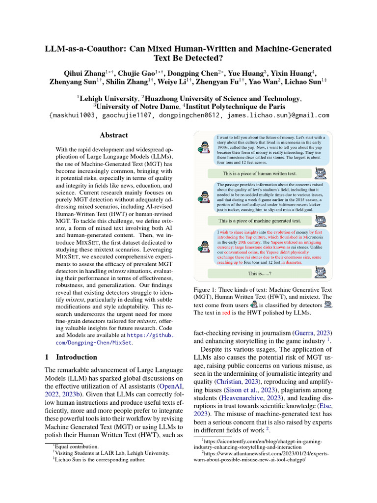 Detecting Mixed Human and AI Text | PDF | Learning | Artificial ...