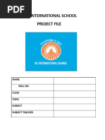 A4 Project File Template for Students | PDF