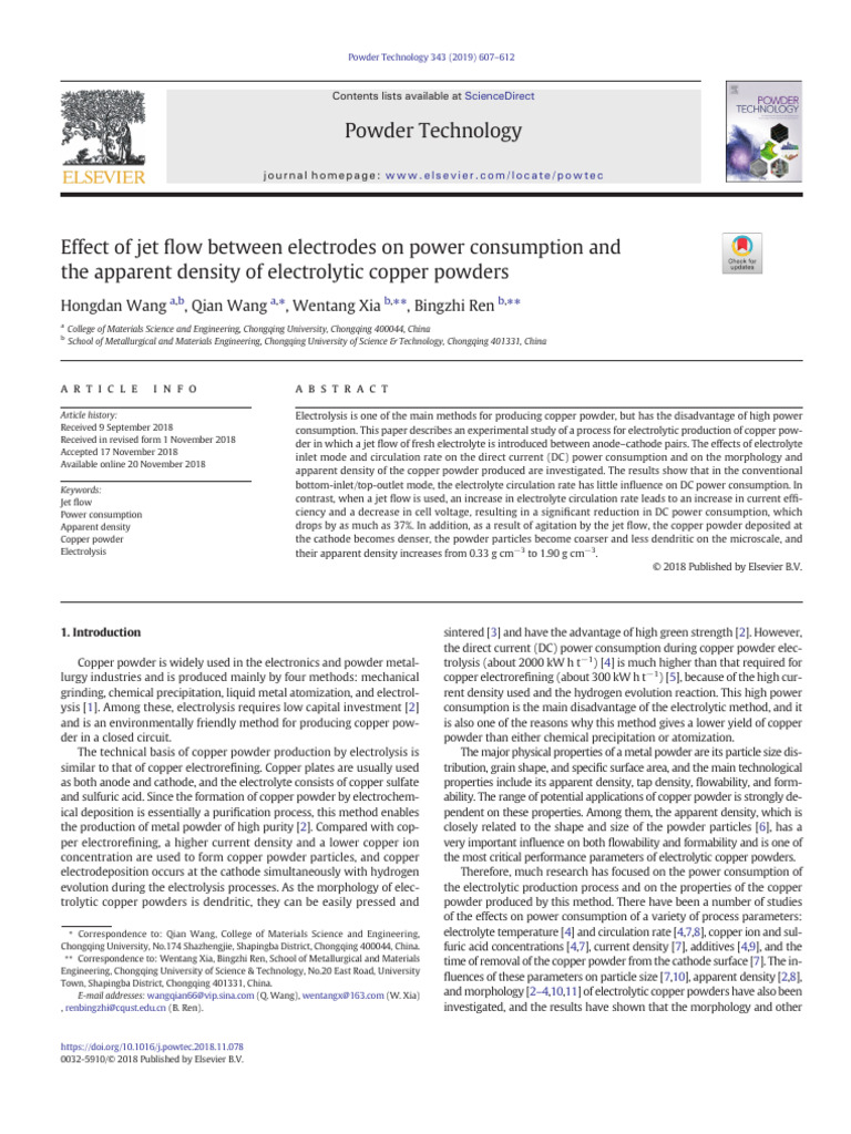 Effect of Jet Flow Between Electrodes on Power Consumption and the ...